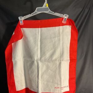 Jean Michelle Chic  Red/White Wrap Scarf Of Paris Sz 19X19